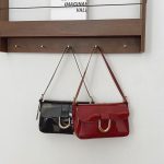 Elegant PU Leather Shoulder Bag for Women (Glossy Baguette Style) N413