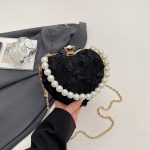 Heart Pearl Evening Bag – Luxury Women's Party Handbag N438 - Image 2