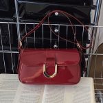 Elegant PU Leather Shoulder Bag for Women (Glossy Baguette Style) N413 - Image 2