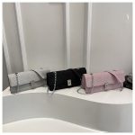 Versatile Metal Buckle Square Shiny Handbag ASC396