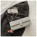 Versatile Metal Buckle Square Shiny Handbag ASC396 - Image 3