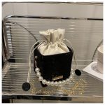 Luxury Crossbody Bucket Bag Texture Pearl Chain Messenger Box Bag ASC389 - Image 5