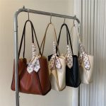 Fashion Solid Color Scarves Tote Bag ASC407