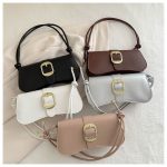 Small Shoulder Bag for Women | Button Cover PU Handbag DD428