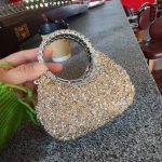 Mini Golden Pink Evening Bag – Luxury Designer Acrylic Clutch Purse N466 - Image 4