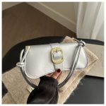 Small Shoulder Bag for Women | Button Cover PU Handbag DD428 - Image 6