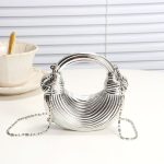 Mini Golden Acrylic Knot Evening Clutch Bag – Luxury Designer Party & Wedding Purse N446 - Image 3