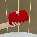 Royal Velvet Leaf Motif Party Clutch N458 - Image 4