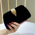 Royal Velvet Leaf Motif Party Clutch N458 - Image 5