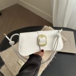 Small Shoulder Bag for Women | Button Cover PU Handbag DD428 - Image 5