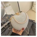 Heart Shape Glitter Evening Bag – Premium Women's Party Clutch N409 - Image 2
