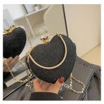 Heart Shape Glitter Evening Bag – Premium Women's Party Clutch N409 - Image 3