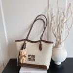 Large Tote Bag for Women | Spacious PU Handbag with Bear Charm RM204 - Image 5