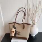 Large Tote Bag for Women | Spacious PU Handbag with Bear Charm RM204 - Image 6